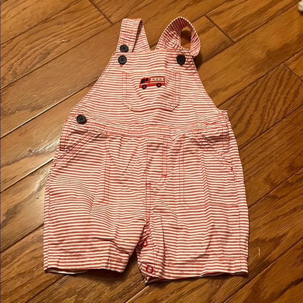 Carter’s Striped Red Kids Overalls 9m